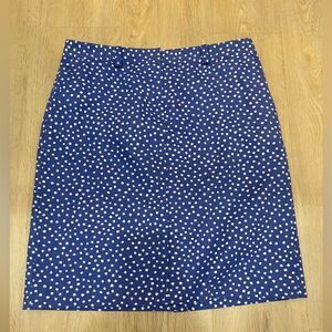🌸clearance Brooks brothers like new dotted‎ blue skirt 100% cotton